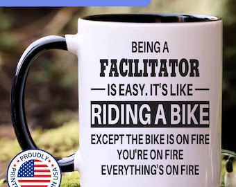 Taza para facilitador, regalos para facilitadores, idea de regalo para facilitador, taza de café para facilitador, APO015