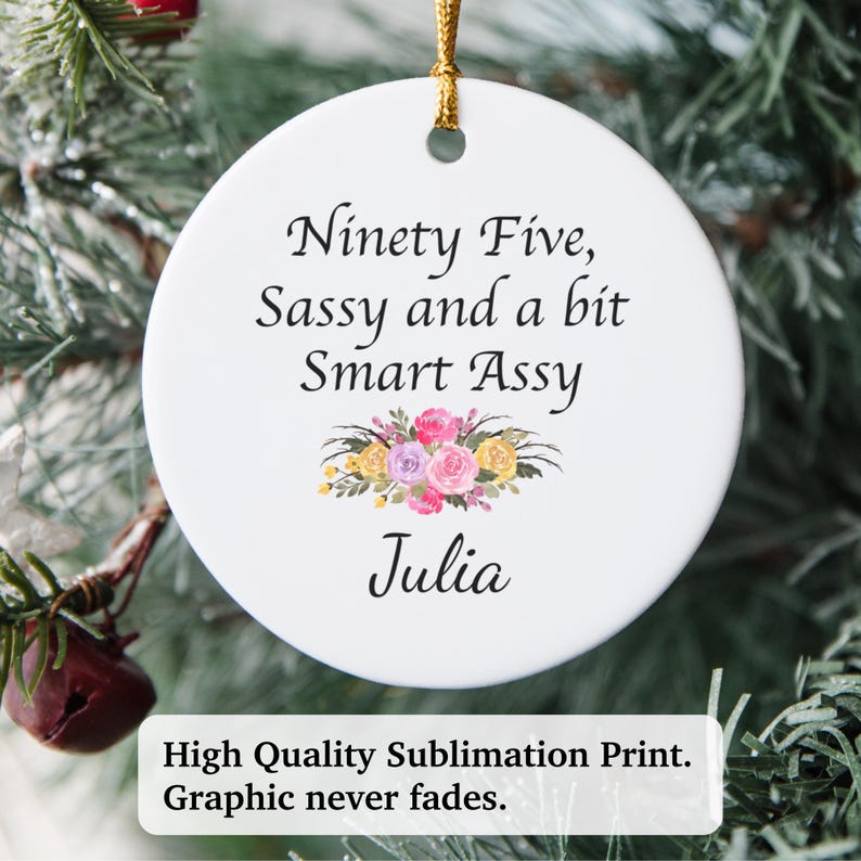 95th Birthday Gift, 95th Birthday Ornament, 95 Year Old Birthday Gifts