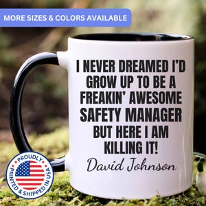 Personalized Safety Manager mug, gift for Safety Manager, Safety Manager gifts, Safety Manager coffee mug, Safety Manager cup, APO058