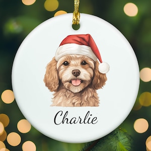 Cavapoo ornament, Cavapoo personalized ornament, Cavapoo memorial, Cavapoo christmas ornament, APR007