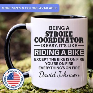 Personalized Stroke Coordinator mug, Stroke Coordinator gifts, gift for Stroke Coordinator, Stroke Coordinator coffee mug, APO045
