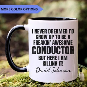 Personalized Conductor mug, gift for Conductor, Conductor gifts, Conductor coffee mug, Conductor cup, APO058