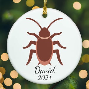 Personalized Cockroach ornament, Cockroach Christmas ornament, Cockroach xmas ornament, APR011
