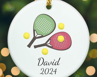Personalized Paddle Tennis ornament, Paddle Tennis Christmas ornament, Paddle Tennis xmas ornament, APR008