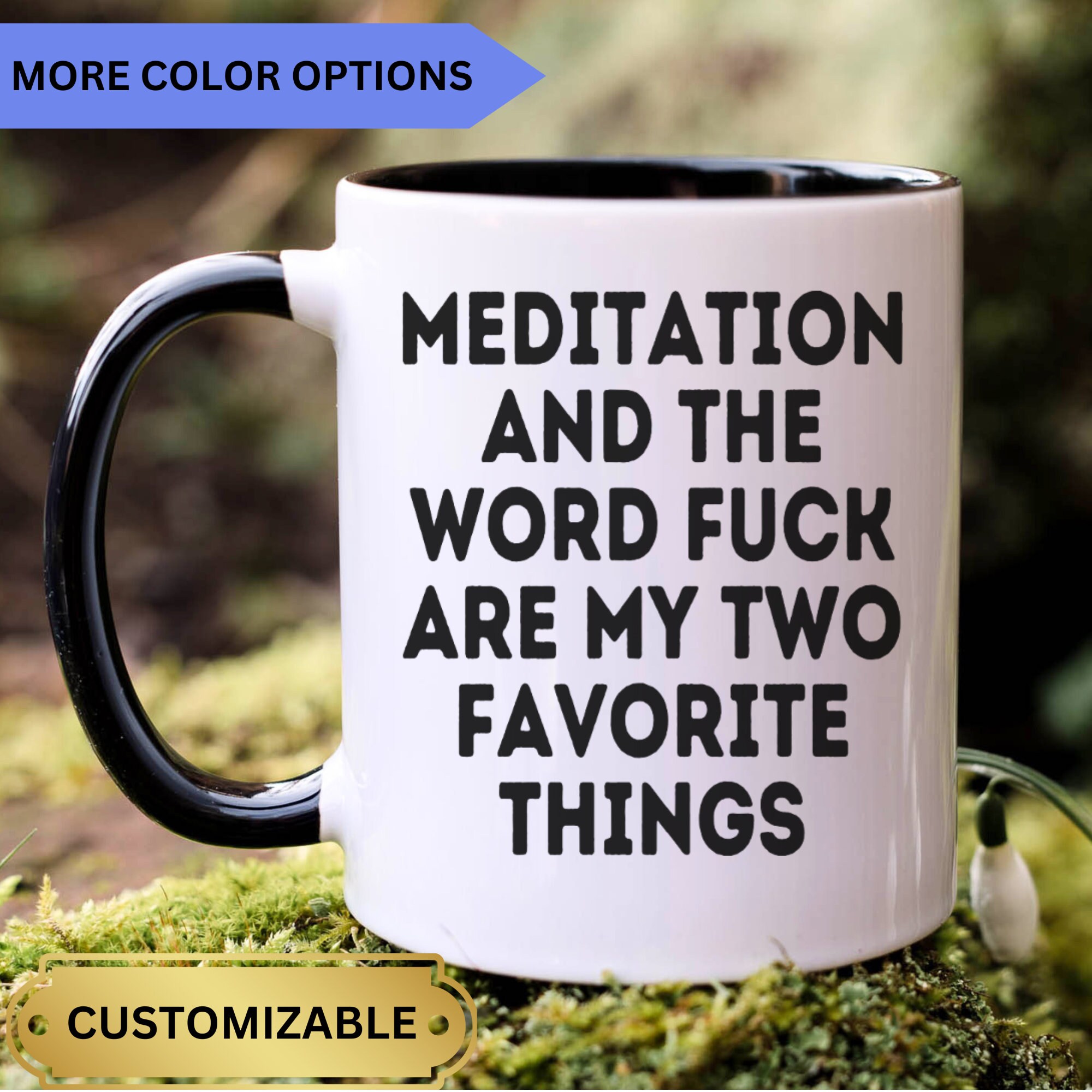 Finger Tracing Meditation Mug, Handmade Coffee Mug