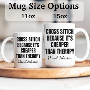 Cross Stitch gift, Cross Stitch mug, Cross Stitch gift for men and women, APO122 image 2