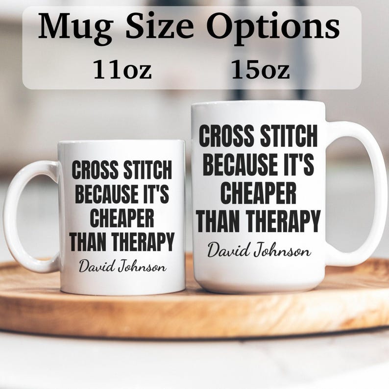 Cross Stitch gift, Cross Stitch mug, Cross Stitch gift for men and women, APO122 image 2