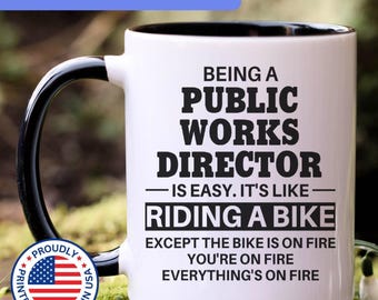 Taza para director de obras públicas, regalos para director de obras públicas, idea de regalo para director de obras públicas, taza de café para director de obras públicas, APO015