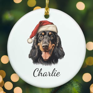 Gordon Setter ornament, Gordon Setter personalized ornament, Gordon Setter memorial, Gordon Setter christmas ornament, APR007