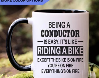 Conductor mug, conductor gifts, gift for conductor gift idea, conductor coffee mug, APO015