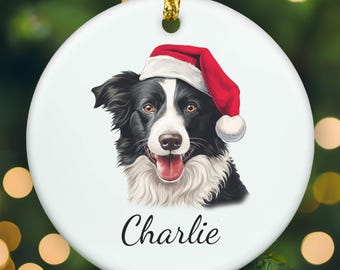 Border Collie ornament, Border Collie personalized ornament, Border Collie memorial, Border Collie christmas ornament, APR007