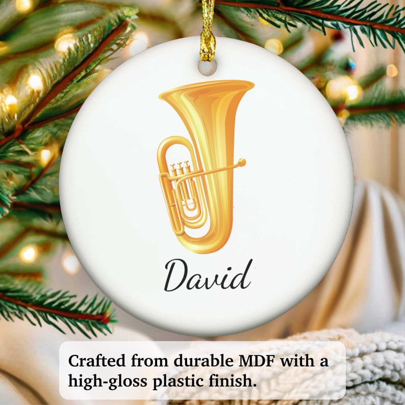 Tuba Ornament, Tuba Personalized Ornament, Tuba Christmas Ornament