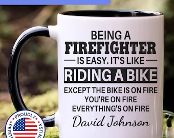 Firefighter mug, firefighter gift, firefighter gifts, firefighter coffee mug, firefighter cup, APO045