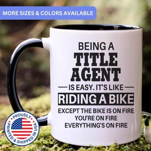 Title Agent mug, Title Agent gifts, gift for Title Agent gift idea, Title Agent coffee mug, APO015