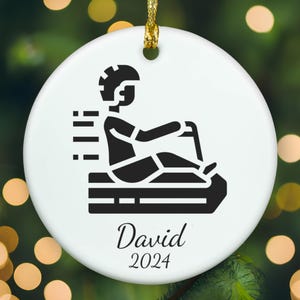 Personalized Luge ornament, luge Christmas ornament, luge xmas ornament, APR008