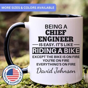 Chief engineer gift, chief engineer mug, new chief engineer, best chief engineer, funny chief engineer gift, chief engineer gift, APO045