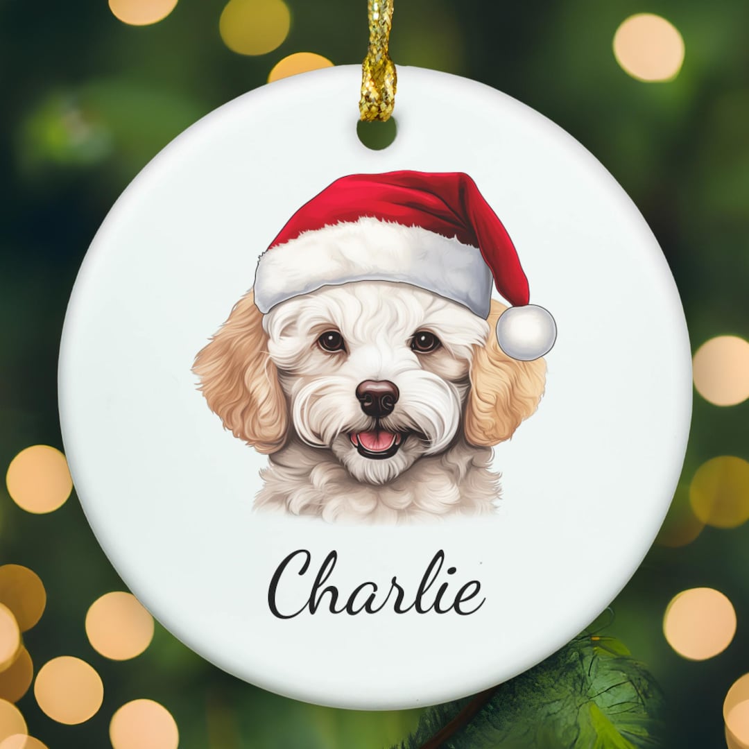 Maltipoo Ornament, Maltipoo Personalized Ornament, Maltipoo Memorial
