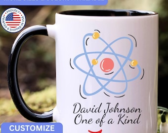 Personalized Atom mug, custom Atom mug, Atom gift, Atom gifts, APO065