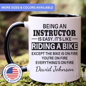 Instructor mug, instructor gift, instructor gifts, instructor coffee mug, instructor cup, APO045