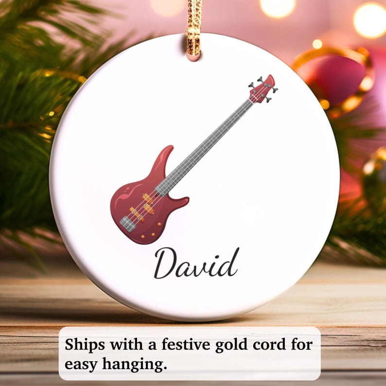 Bass Ornament, Bass Personalized Ornament, Bass Christmas Ornament