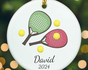 Personalized Paddle Tennis ornament, Paddle Tennis Christmas ornament, Paddle Tennis xmas ornament, APR008