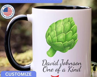 Personalized Artichoke mug, custom Artichoke mug, Artichoke gift, Artichoke gifts, APO064