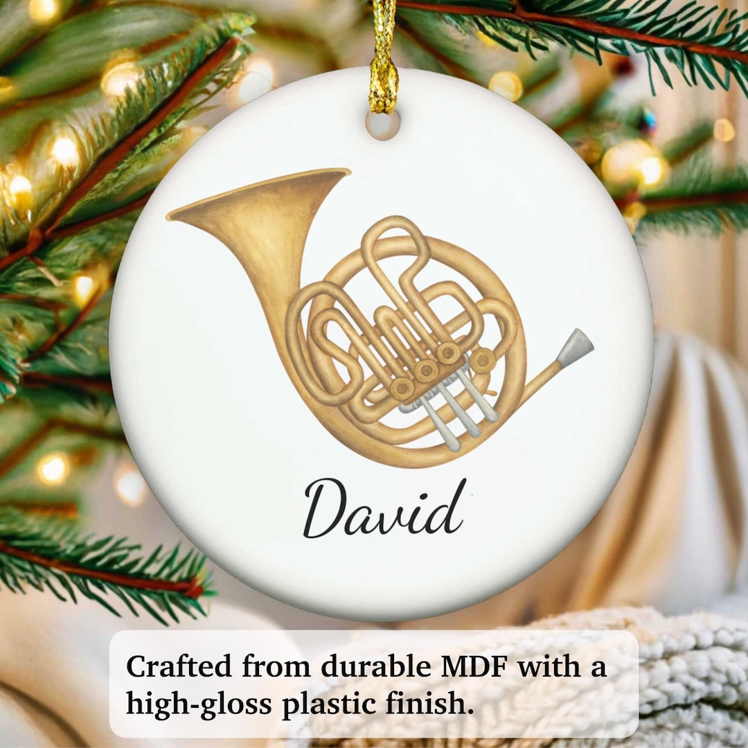 French Horn Ornament, French Horn Personalized Ornament, French Horn