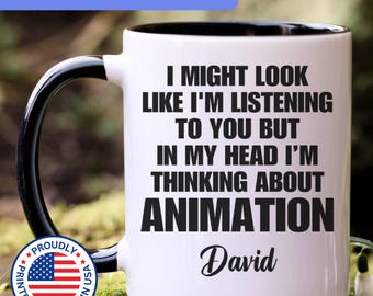 Personalized Animation mug, Animation gift for men and women, Animation gifts, Animation coffee mug, Animation cup, APO094