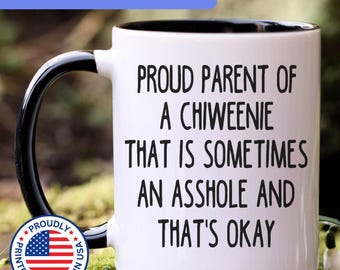Chiweenie mug, gift for Chiweenie mom, gift for Chiweenie dad, Chiweenie gift, APO0021