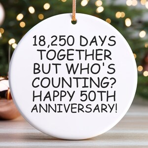50th anniversary ornament, 50th anniversary gift, 50 year anniversary, 50th wedding anniversary, APR003