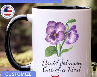 Mug violet personnalisé, mug violet personnalisé, cadeau violet, cadeaux violet, APO063