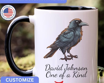 Personalized Crow mug, custom Crow mug, Crow gift, Crow gifts, APO061