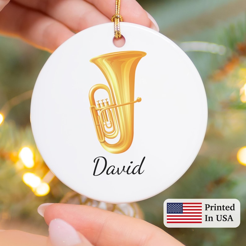 Tuba Ornament, Tuba Personalized Ornament, Tuba Christmas Ornament
