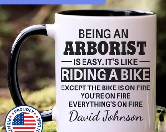 Arborist mug, arborist gift, arborist gifts, arborist coffee mug, arborist cup, APO045