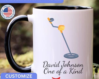 Personalized Metal Detecting mug, custom Metal Detecting mug, Metal Detecting gift, Metal Detecting gifts, APO065