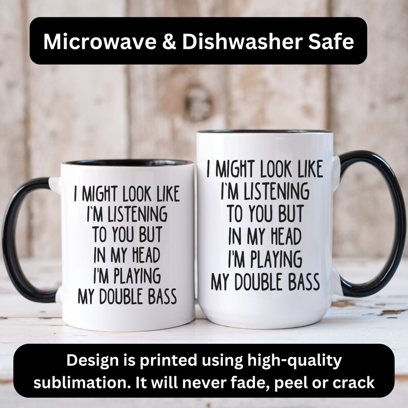 Double Bass Mug, Double Bass Gift, Double Bass Gifts, Double Bass Cofee