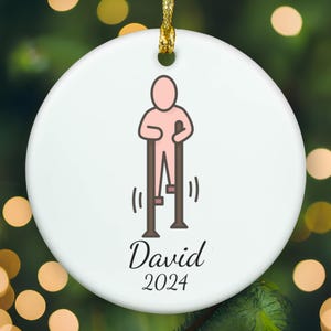 Personalized Stilt Walking ornament, Stilt Walking Christmas ornament, Stilt Walking xmas ornament, APR008