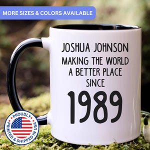 Personalized 36th birthday gift, 36th birthday mug, 36 year old birthday gifts, 1989 mug, 36th bday gifts, 36th birthday gag, APO017