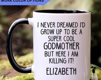 Personalized Godmother mug, godmother gift, godmother gifts, gift for godmother, godmother coffee mug, APO048