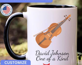 Personalized Fiddle mug, custom Fiddle mug, Fiddle gift, Fiddle gifts, APO066