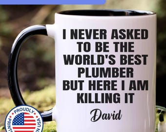 Personalized Plumber mug, plumber gift, plumber gifts, APO137