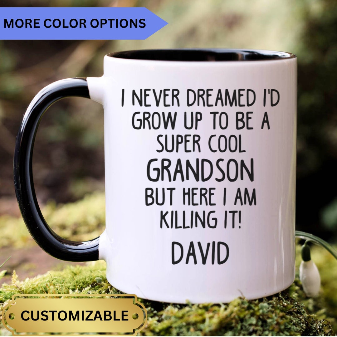 Personalized Grandson Mug, Grandson Gift, Grandson Gifts, Gift for