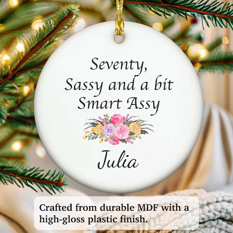 70th Birthday Gift, 70th Birthday Ornament, 70 Year Old Birthday Gifts