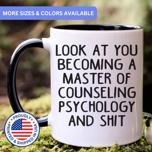 Master Of Counseling Psychology graduation gift for men and women, master of counseling psychology mug, APO040