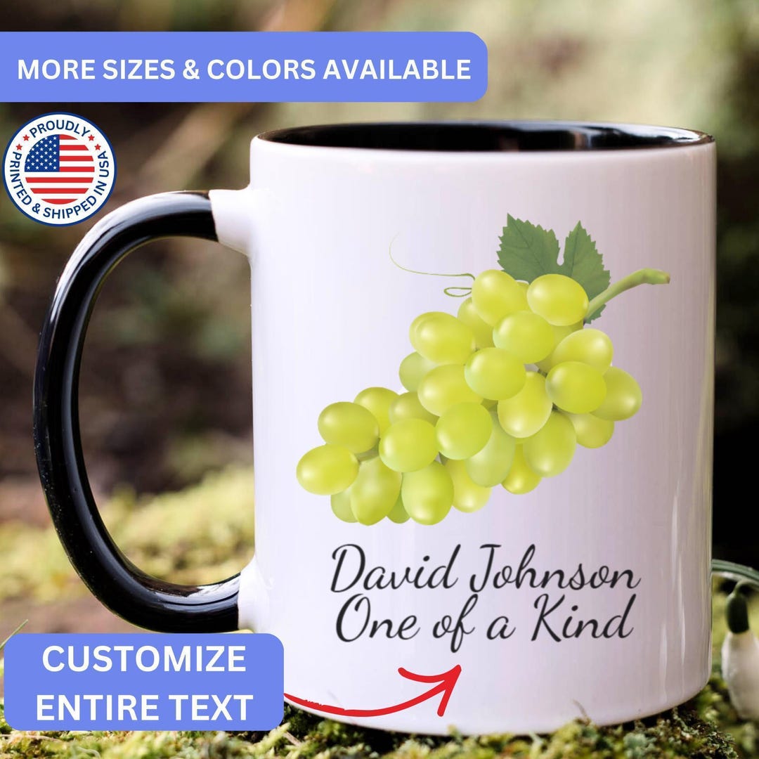 Personalized Grapes Mug, Custom Grapes Mug, Grapes Gift, Grapes Gifts ...