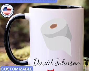 Personalized Toilet Paper mug, custom Toilet paper mug, Toilet paper gift, Toilet paper gifts, APO067