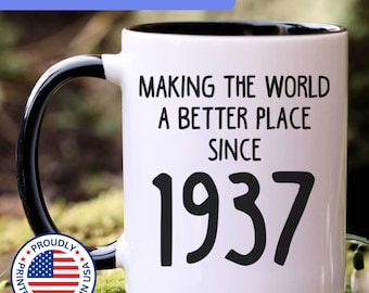 87th birthday gift, 87th birthday mug, 87 year old birthday gifts, 1937 mug, 87th bday gifts,87th birthday gag, APO071