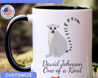 Personalized Lemur mug, custom Lemur mug, Lemur gift, Lemur gifts, APO061