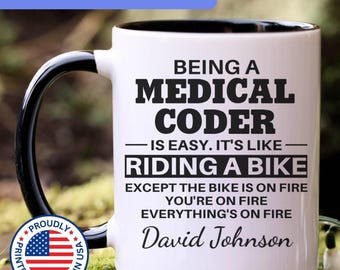 Medical coder gift, medical coder mug, new medical coder, best medical coder, funny medical coder gift, medical coder gift idea, APO045