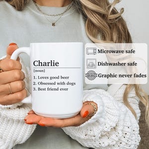 Personalized Name Definition Mug, personalized name mug, custom name coffee mug, personalized gift for her image 6